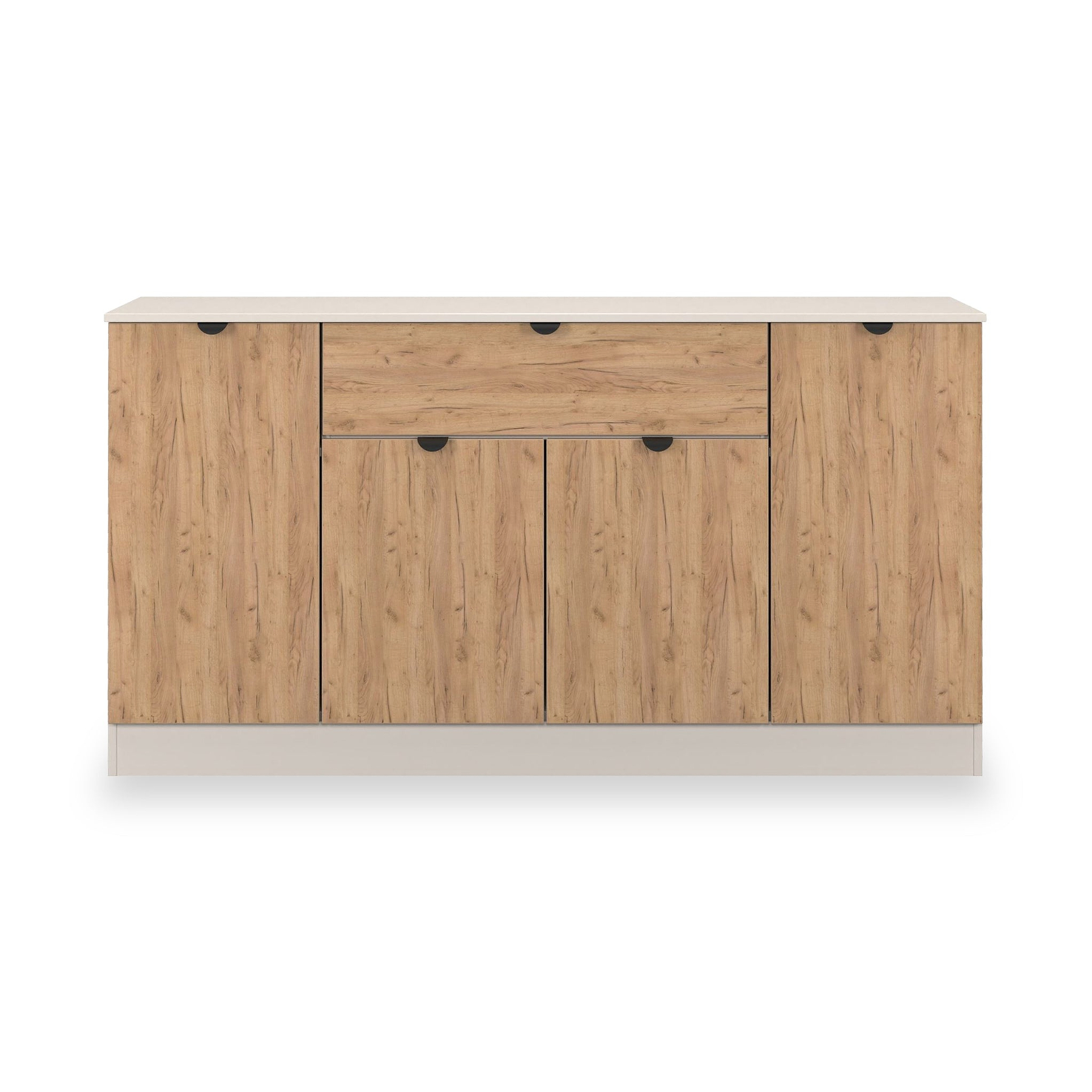 Huxley 4 Door 1 Drawer Sideboard Oak Cashmere from Roseland Furniture