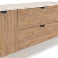 Huxley 2 Door 2 Drawer TV Unit Oak Cashmere from Roseland Furniture