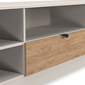 Huxley Wide 1 Drawer TV Media Unit Oak Cashmere from Roseland Furniture