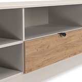 Huxley Wide 1 Drawer TV Media Unit Oak Cashmere from Roseland Furniture