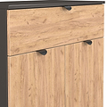 Huxley 2 Door 1 Drawer Sideboard Oak Graphite from Roseland Furniture
