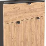 Huxley 2 Door 1 Drawer Sideboard Oak Graphite from Roseland Furniture