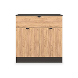 Huxley 2 Door 1 Drawer Sideboard Oak Graphite from Roseland Furniture