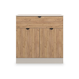 Huxley 2 Door 1 Drawer Sideboard Oak Cashmere Side1 from Roseland Furniture