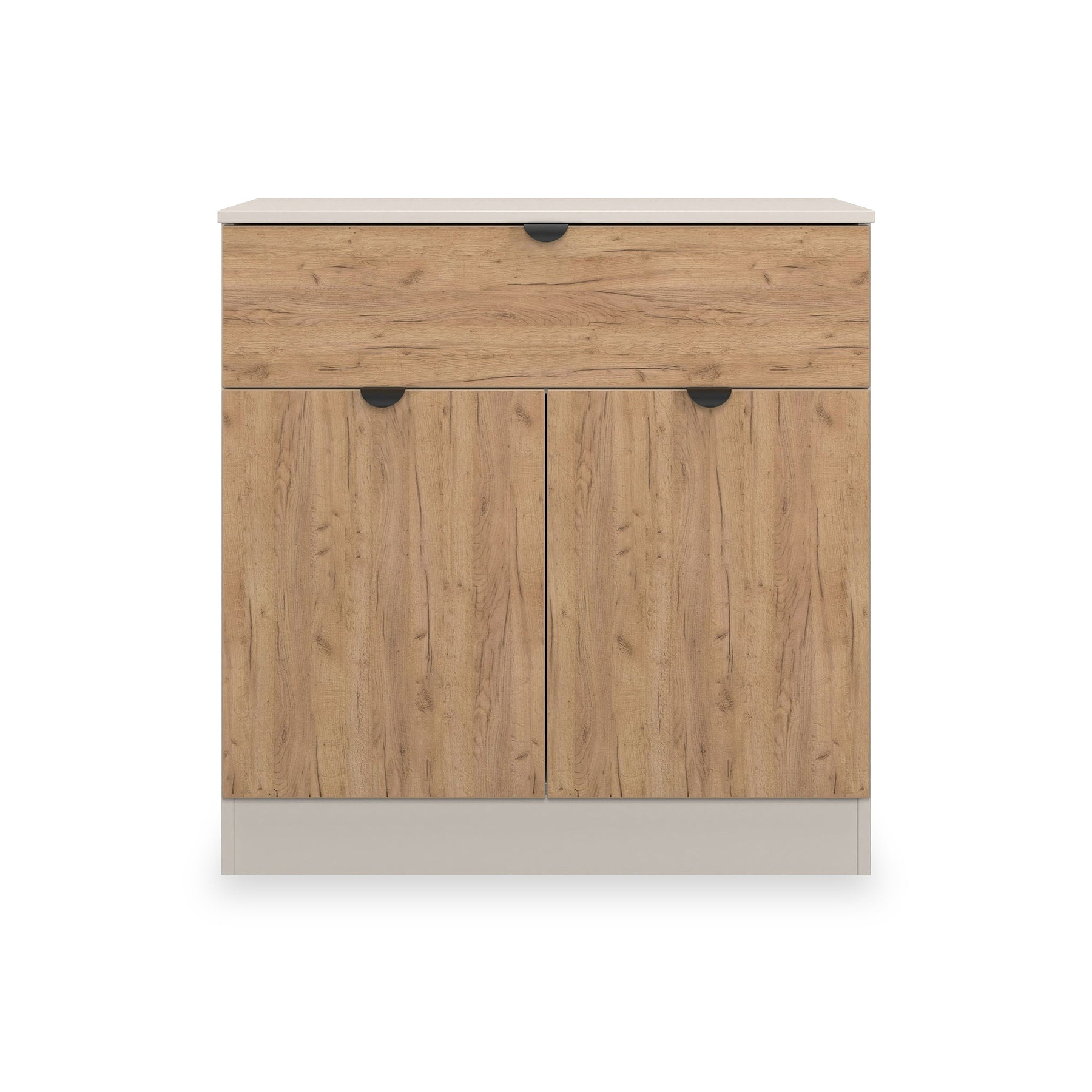 Huxley 2 Door 1 Drawer Sideboard Oak Cashmere Side1 from Roseland Furniture