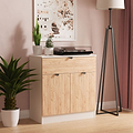 Huxley 2 Door 1 Drawer Sideboard Oak Cashmere Side1 from Roseland Furniture