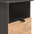 Huxley 1 Drawer Side Table Oak Graphite from Roseland Furniture