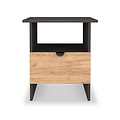 Huxley 1 Drawer Side Table Oak Graphite from Roseland Furniture