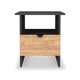 Huxley 1 Drawer Side Table Oak Graphite from Roseland Furniture