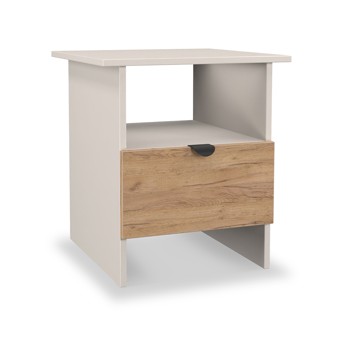 Huxley 1 Drawer Side Table Oak Cashmere from Roseland Furniture