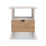 Huxley 1 Drawer Side Table Oak Cashmere from Roseland Furniture
