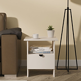 Huxley 1 Drawer Side Table Cashmere from Roseland Furniture