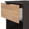 Huxley 2 Drawer Bedside Oak Graphite from Roseland Furniture