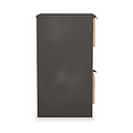 Huxley 2 Drawer Bedside Oak Graphite from Roseland Furniture