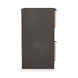 Huxley 2 Drawer Bedside Oak Graphite from Roseland Furniture