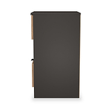 Huxley 2 Drawer Bedside Oak Graphite from Roseland Furniture