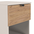 Huxley 2 Drawer Bedside Oak Cashmere from Roseland Furniture