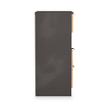 Huxley 3 Drawer Bedside Oak Graphite from Roseland Furniture