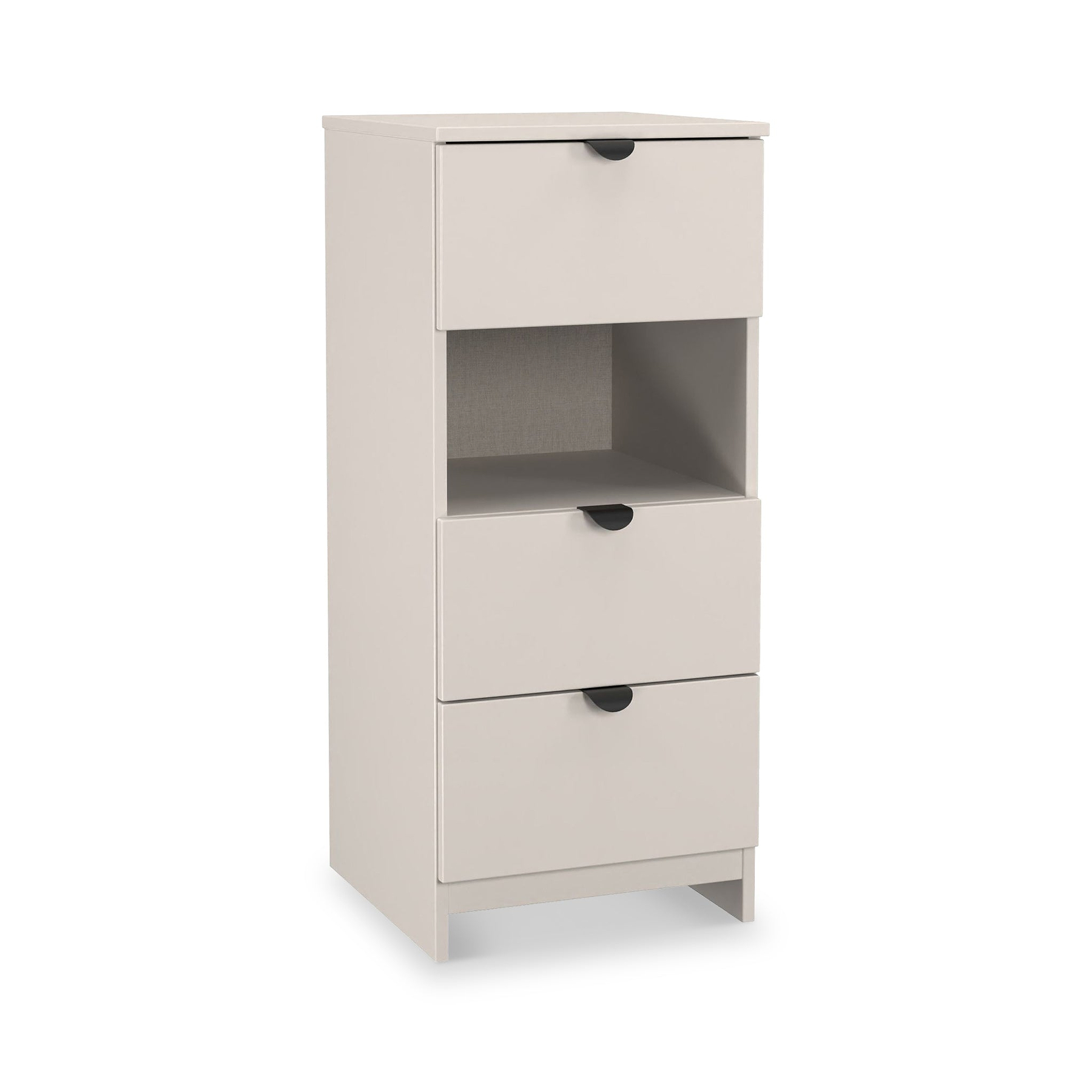 Huxley 3 Drawer Bedside Cashmere from Roseland Furniture