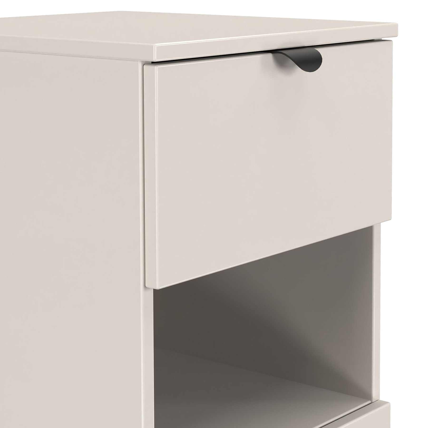 Huxley 3 Drawer Bedside Cashmere from Roseland Furniture