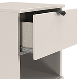 Huxley 3 Drawer Bedside Cashmere from Roseland Furniture