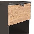 Huxley 1 Drawer Bedside Oak Graphite from Roseland Furniture