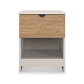 Huxley 1 Drawer Bedside Oak Cashmere from Roseland Furniture