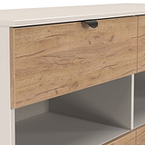 Huxley 4 Drawer Midi Chest Oak Cashmere from Roseland Furniture