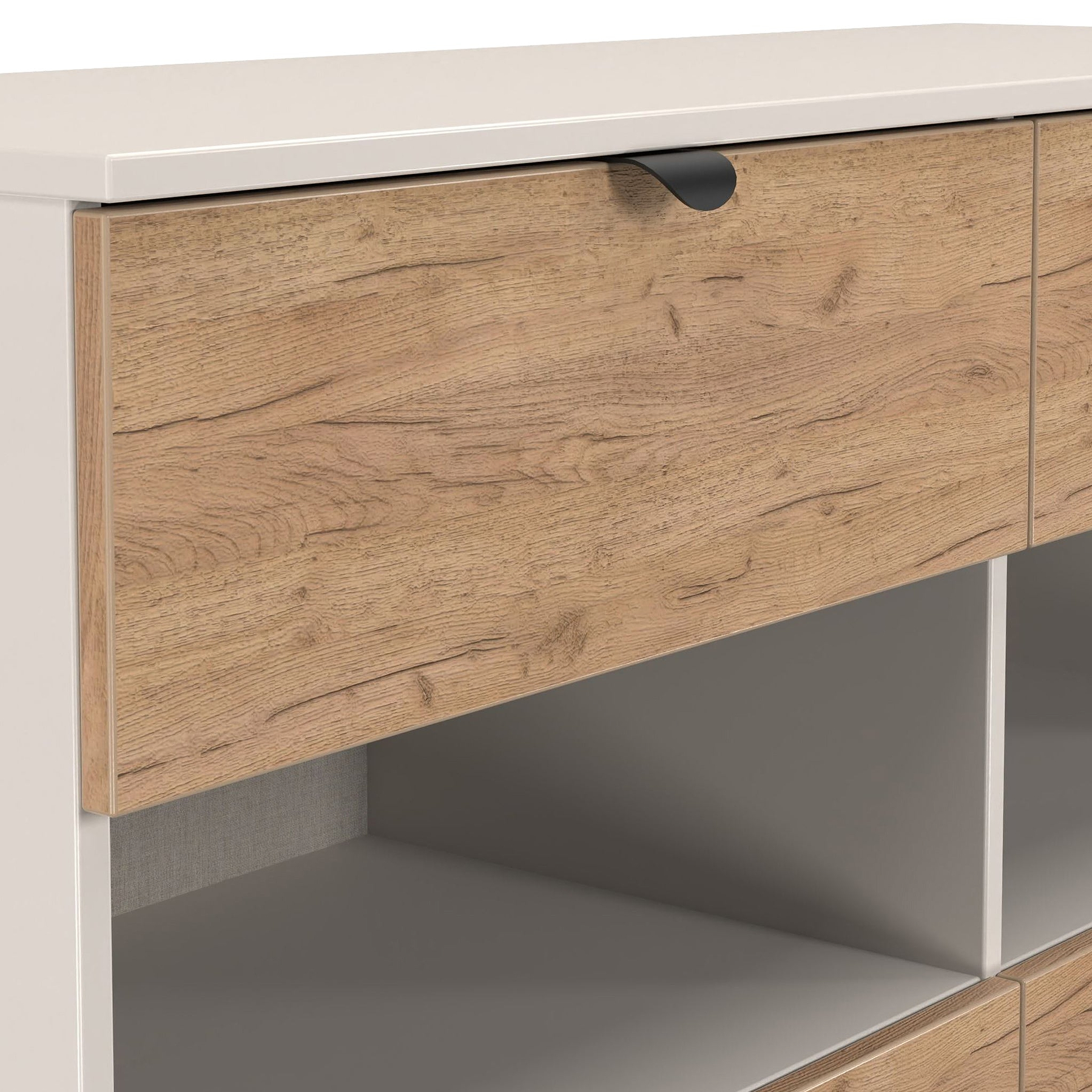 Huxley 4 Drawer Midi Chest Oak Cashmere from Roseland Furniture