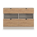 Huxley 4 Drawer Midi Chest Oak Cashmere from Roseland Furniture