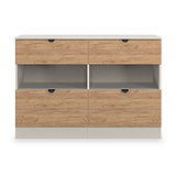 Huxley 4 Drawer Midi Chest Oak Cashmere from Roseland Furniture