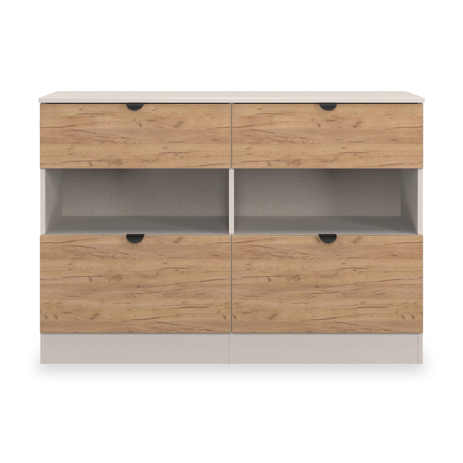 Huxley 4 Drawer Midi Chest Oak Cashmere from Roseland Furniture