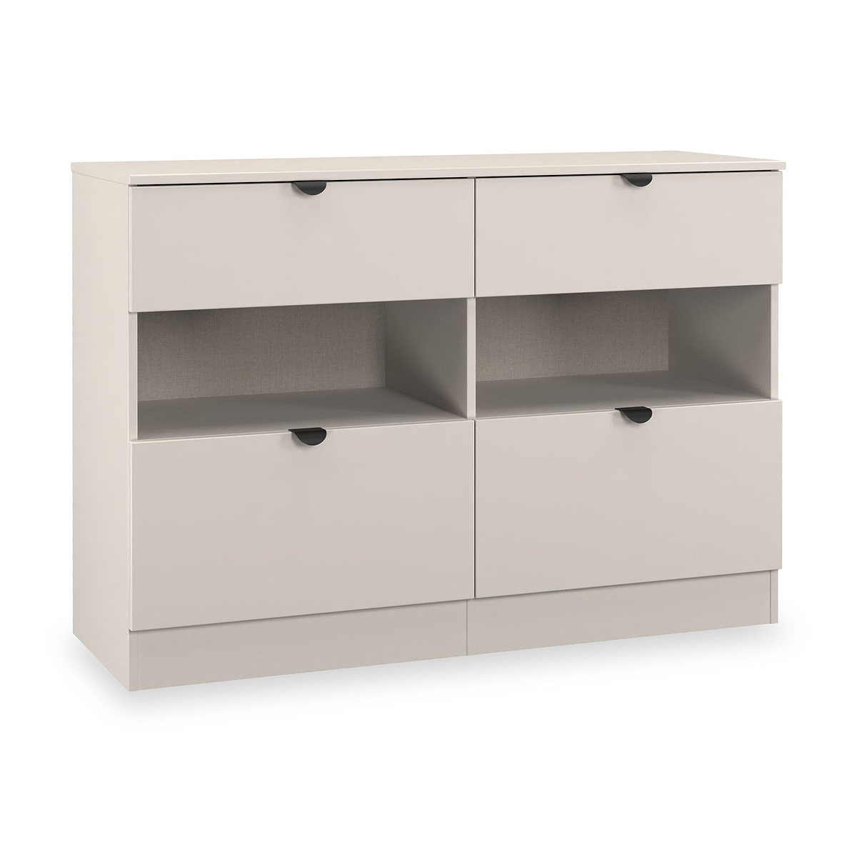 Huxley 4 Drawer Midi Chest Cashmere from Roseland Furniture
