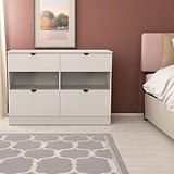 Huxley 4 Drawer Midi Chest Cashmere from Roseland Furniture