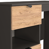 Huxley 2 Drawer Dressing Table Oak Graphite from Roseland Furniture