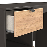 Huxley 2 Drawer Dressing Table Oak Graphite from Roseland Furniture
