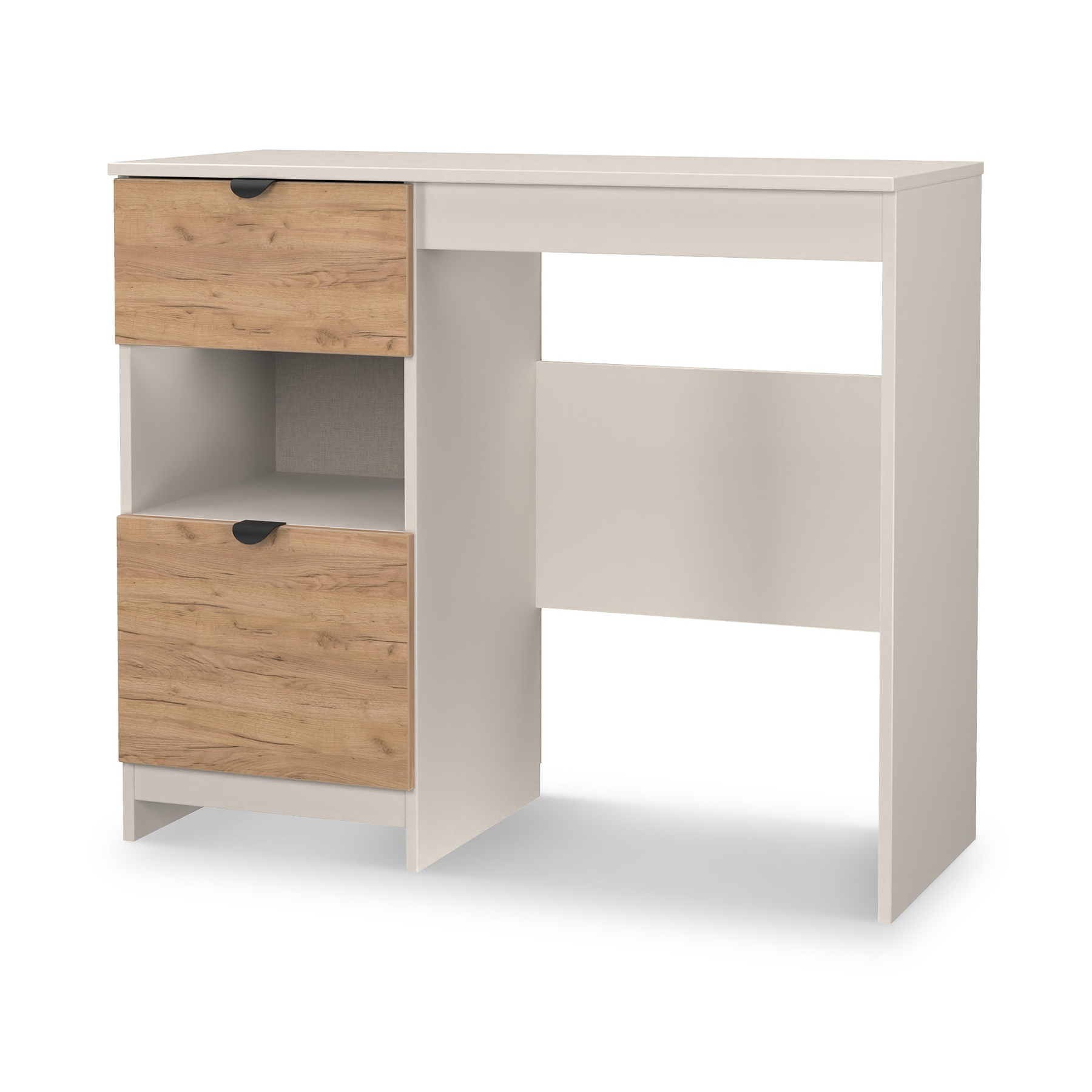 Huxley 2 Drawer Dressing Table Oak Cashmere from Roseland Furniture