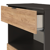 Huxley 2 Drawer Deep Chest Oak Graphite from Roseland Furniture