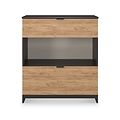 Huxley 2 Drawer Deep Chest Oak Graphite from Roseland Furniture