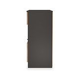 Huxley 2 Drawer Deep Chest Oak Graphite from Roseland Furniture