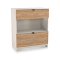 Huxley 2 Drawer Deep Chest Oak Cashmere from Roseland Furniture