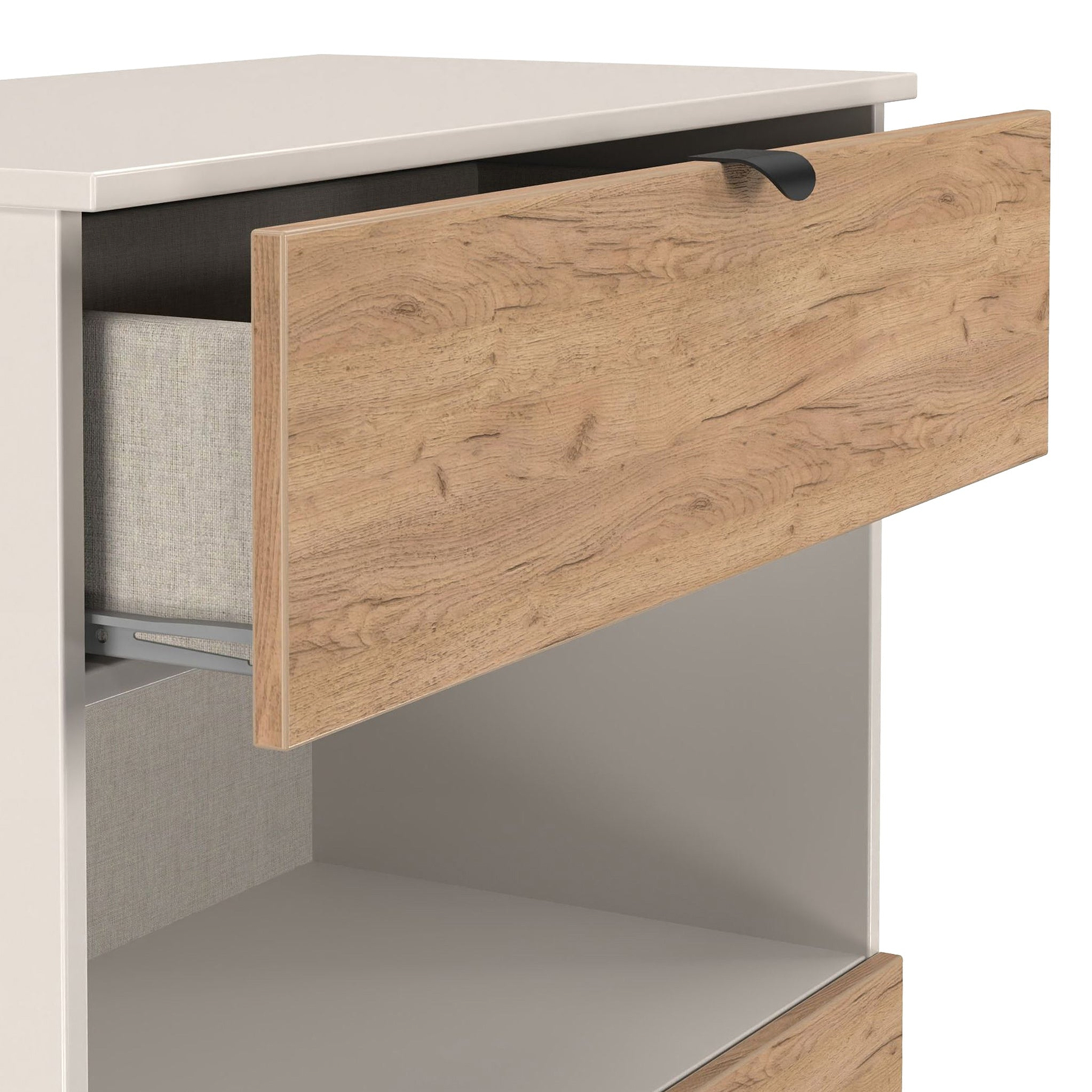 Huxley 2 Drawer Deep Chest Oak Cashmere from Roseland Furniture