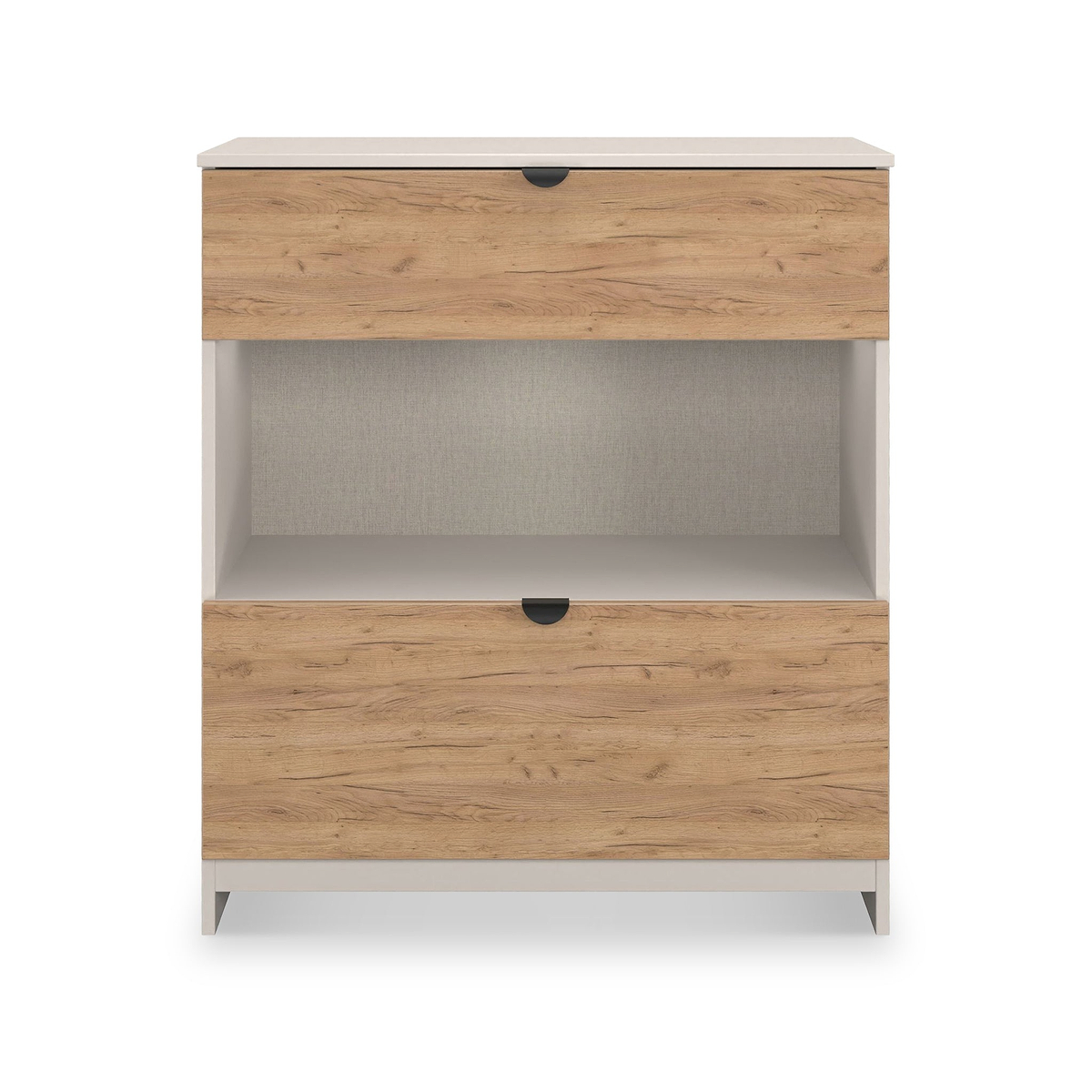 Huxley 2 Drawer Deep Chest Oak Cashmere from Roseland Furniture