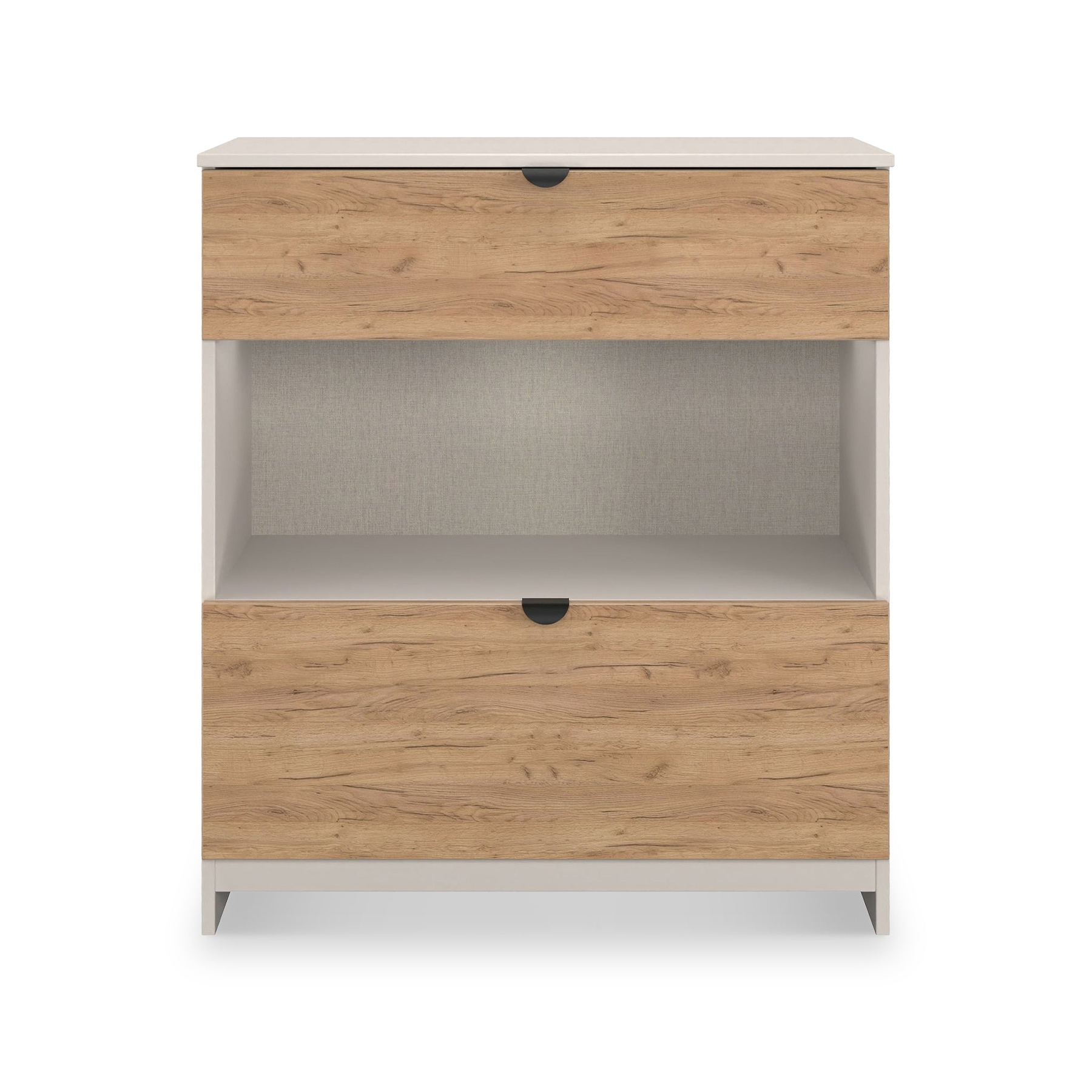Huxley 2 Drawer Deep Chest Oak Cashmere from Roseland Furniture