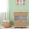 Huxley 2 Drawer Deep Chest Oak Cashmere from Roseland Furniture