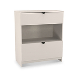 Huxley 2 Drawer Deep Chest Cashmere Side1 from Roseland Furniture