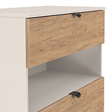 Huxley 3 Drawer Deep Chest Oak Cashmere from Roseland Furniture