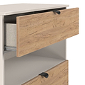 Huxley 3 Drawer Deep Chest Oak Cashmere from Roseland Furniture