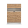 Huxley 3 Drawer Deep Chest Oak Cashmere from Roseland Furniture