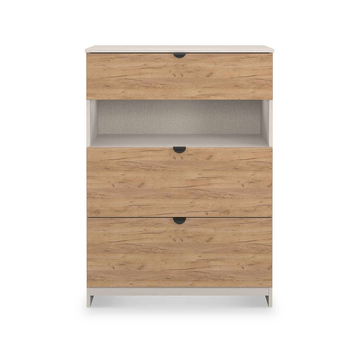 Huxley 3 Drawer Deep Chest Oak Cashmere from Roseland Furniture